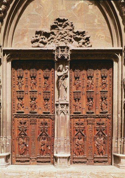 Portal principal de la Catedral de Saint-Sauveur, construida en 1504 de Jean and Soquet, Pierre Guiramand